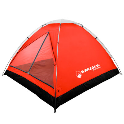 Wakeman Outdoors 2 Person Camping Tent with Rain Fly and Carrying Bag - Water-Resistant Outdoor Tent for Backpacking, Hiking, or Beach Use