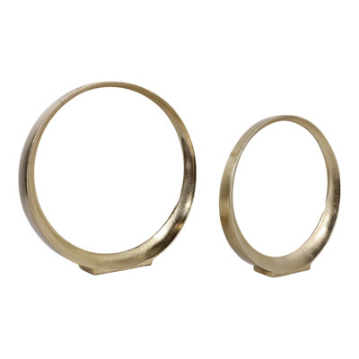 Darrah 2-Piece Metal Abstract Circular Sculptures