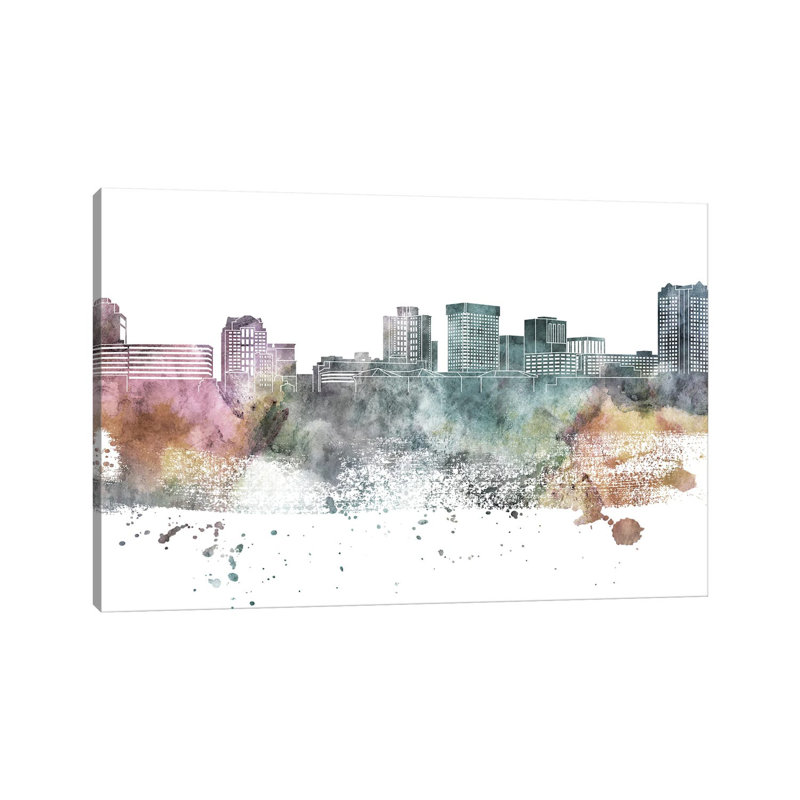 Norfolk Pastel Skyline by WallDecorAddict - Wrapped Canvas Print, 66.04 cm H x 45.72 cm W
