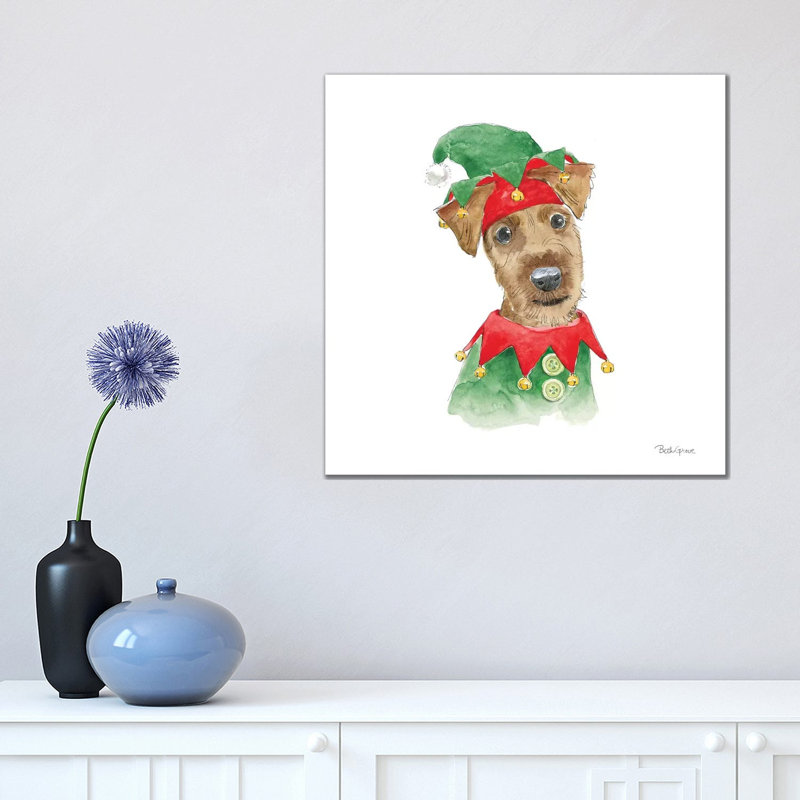 Holiday Paws VII On White by Beth Grove - Wrapped Canvas Print, 45.72 cm H x 45.72 cm W x 1.91 cm D