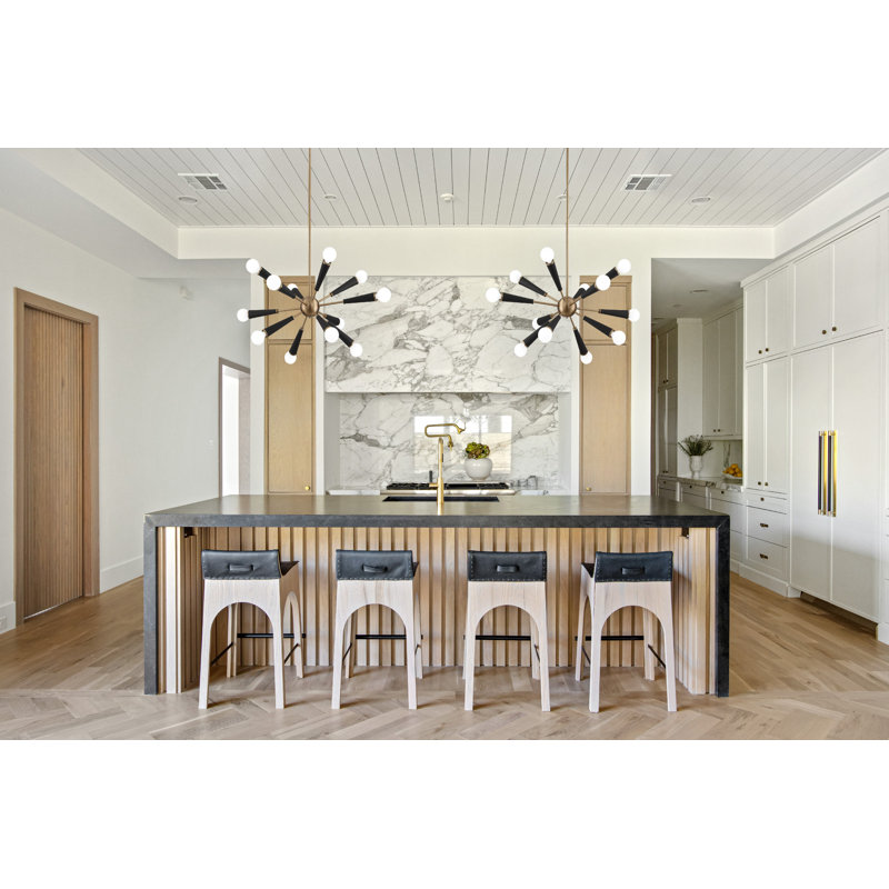 Kaz 12-Light Chandelier, Black/Gold
