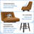 Hokku Designs & Makiba 360° Swivel Counter Height Bar Stool - CertiPUR-US Foam, Solid Wood Frame, Linen Upholstery-718174143-717743517