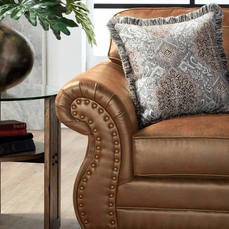 Causeuse en tissu, Brun