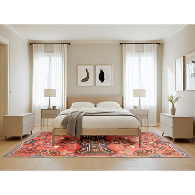 Tapis rouge / bleu / brun