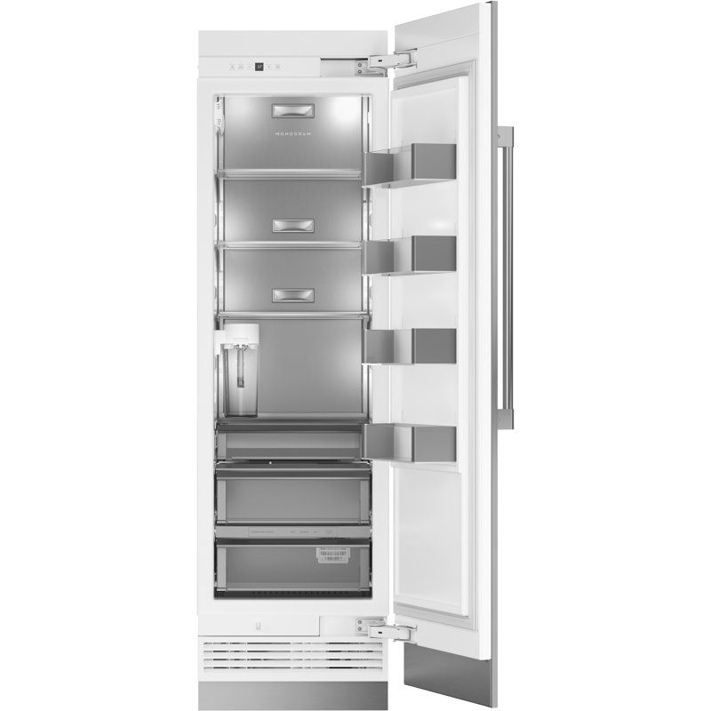 Monogram Premium Column Pair: 18" W Freezer Column + 24" W Refrigerator Column, Panel Ready, Yes, Minimalist, Stainless Steel