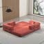 Lit orange 78,8 pouces avec hauteur amovible de 70 cm, 3 cadres de fixation, fonction pliable en velours côtelé lavable, formes variables, profondeur