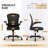Game Chairs, Ergonomic Desk Chairs 330LBS Capacity High Back Mesh Computer Chair With Flip-Up Armrests, Comfy Work Chair With Adjustable Lumbar Support, Rolling Chair (One Size)-409901739