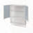 Double-Door cabinet with Open Shelf and Towel Rack-1823301626