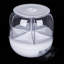 Annalie White 6-Grid Rotating Food Dispenser with Lid