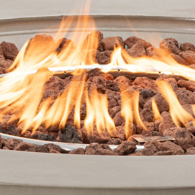 Langport Concrete Propane Fire Pit Table, Gray
