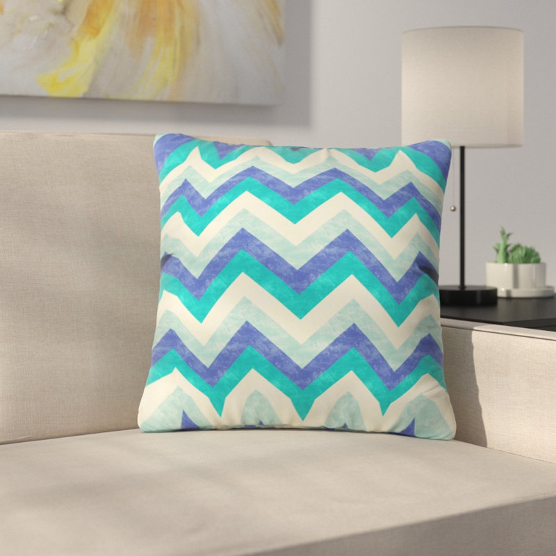 Coussin intérieur / extérieur Chevron Ocean, Petit