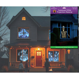 40" x 60" White Rear Projection Screen with Mounting Hardware for Projecting Halloween Videos
