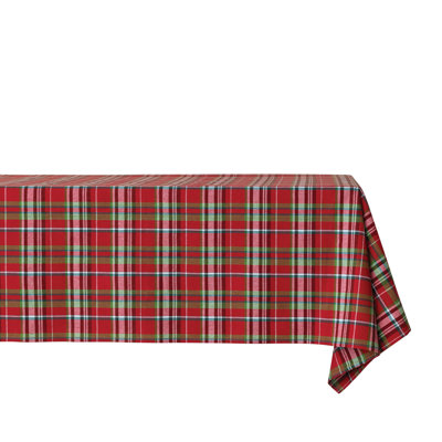 Artisan Plaid Woven Cotton Tablecloth