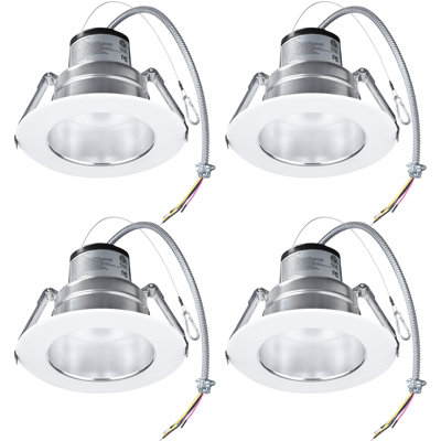 Lumières encastrées commerciales de 6 pouces à DEL 5ct, 27 W 3000 lm, trois réglages de puissance, intensité réglable 0-10V