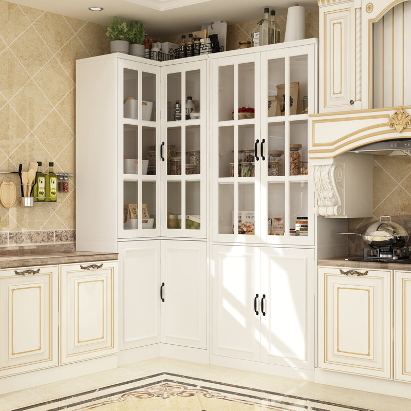 L-Sharped Corner Pantry Cabinet