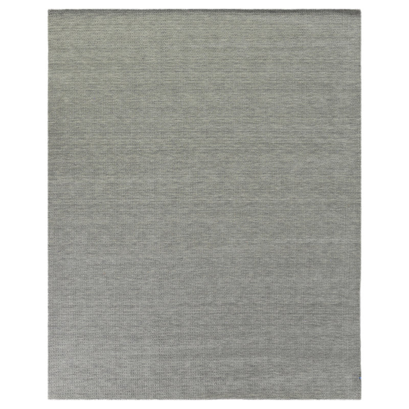Handloomed Gray Wool Rectangular Rug 12' x 15'