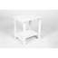 3 méridiennes, blanc, avec porte-gobelet et ajustement de 5 positions de patio toutes saisons, table d'appoint blanche
