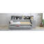 Lit de jour double en bois avec tablettes de rangement, lit multifonctionnel avec lit gigogne simple et bureau d'étude-430244615