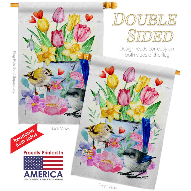 Double Sided 40'' H x 28'' W Polyester House Flag