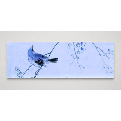 «Bird on Blossoming Branch», art mural panoramique sur toile
