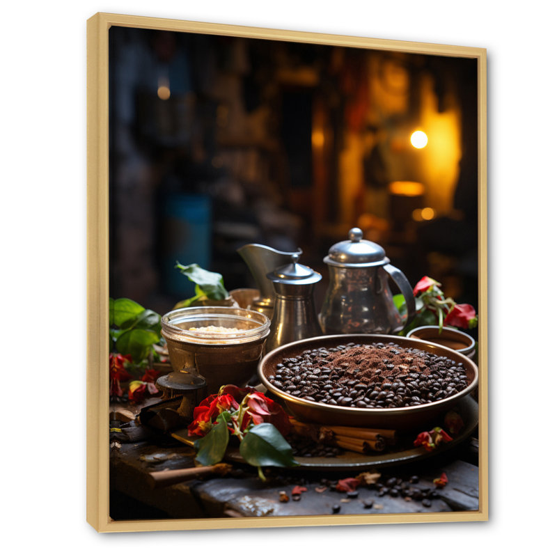 «Cohron Cuban Coffee culture I», reproduction sur toile, H 32 po x l 16 po x P 1 po, Cadre naturel flottant