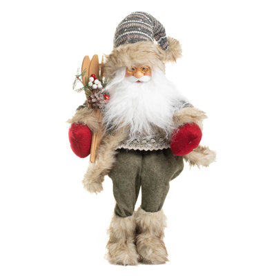 Père Noël alpin gris assis