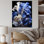 Blanc et bleu iris Elegance II - iris, art mural