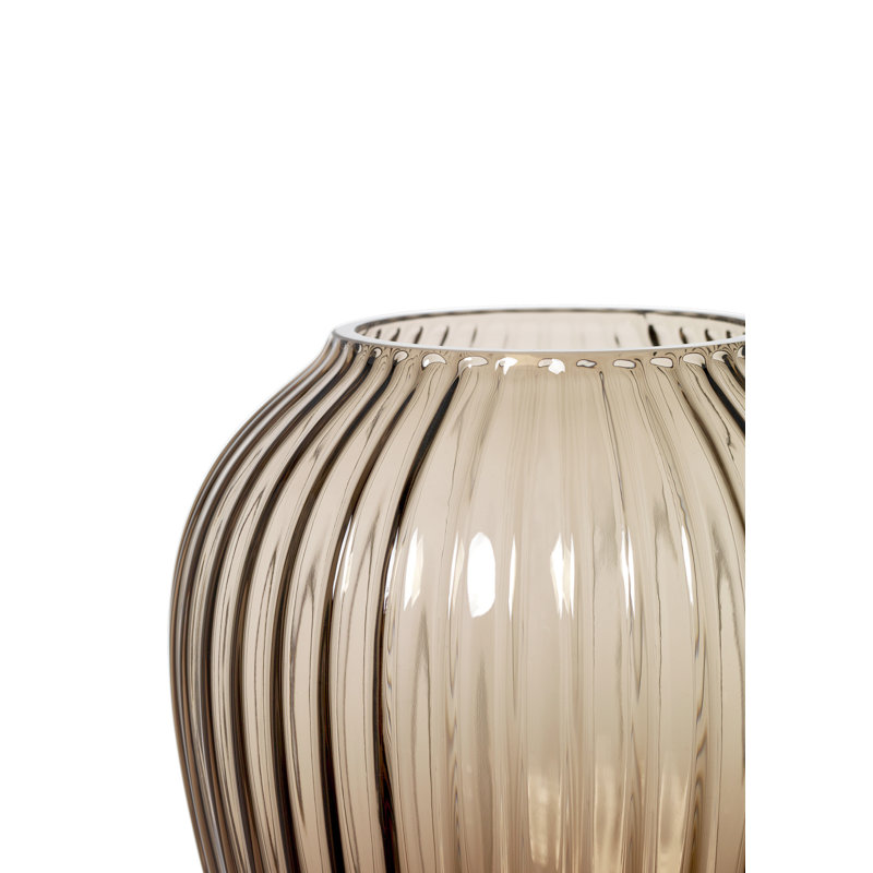 Hammershøi Handmade Glass Table Vase, 7.3" H x 6.1" W x 6.1" D, Walnut