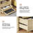 2-Drawer Nightstand With Hidden Storage And Human Sensor Light-409319020
