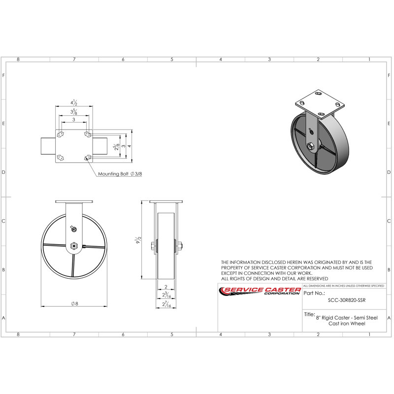 Roulettes de rechange de service pour roulettes de rechange Carraster 2408T117