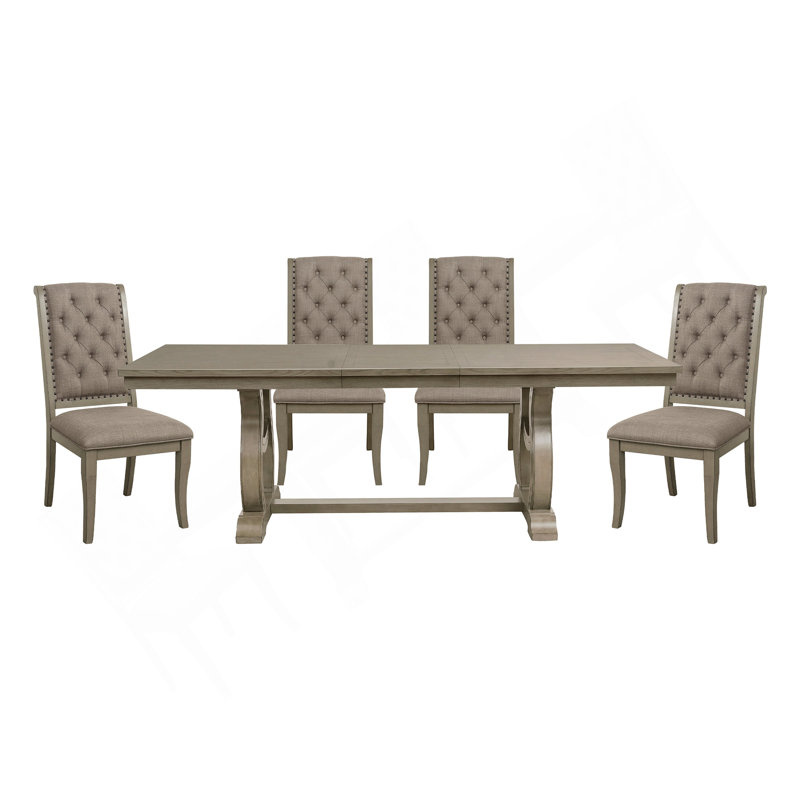 Ensemble de table et chaises extensibles Classic Luxury Luxury 5pc