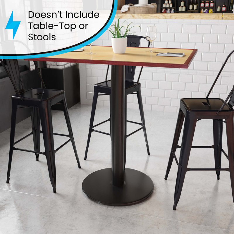 Black Cast Iron 42" Bar Height Table Base