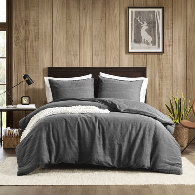 Full/Queen Duvet , Twill Washed, 100% Cotton, Breathable Comfort, Lived-In Feel, Timeless Design, All Use 3Pcs In Dimensions, Cotton Construction, Oversized And Comfortable, For Softness, With