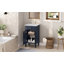 Ensemble de meuble-lavabo autoportant de 18 po avec lavabo en céramique, ensemble de meuble-lavabo simple autoportant avec porte à fermeture douce, tablette réglable, style français, pieds pleins-126232905