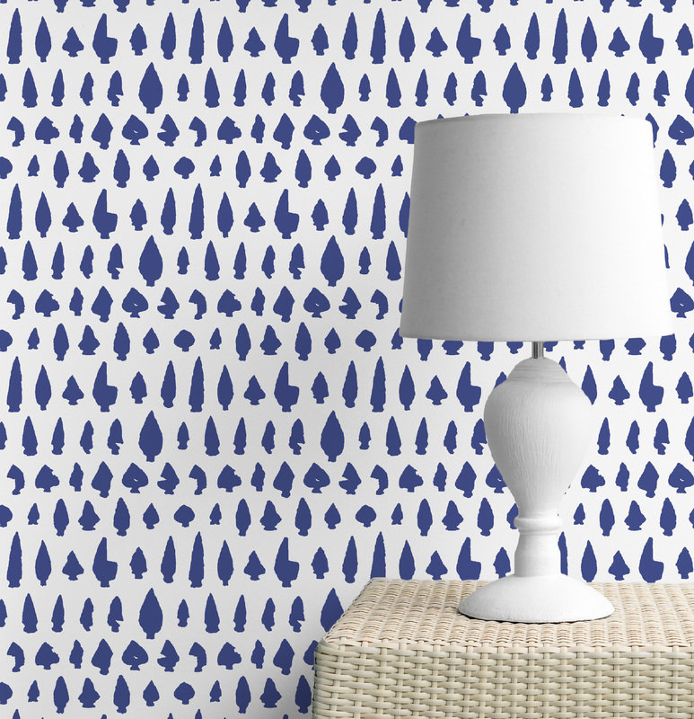New York Arrowheads, Vinyl, China Blue on White