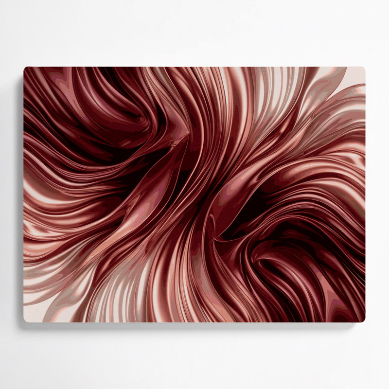 Gradient Abstract 62 Red Metal Wall Art