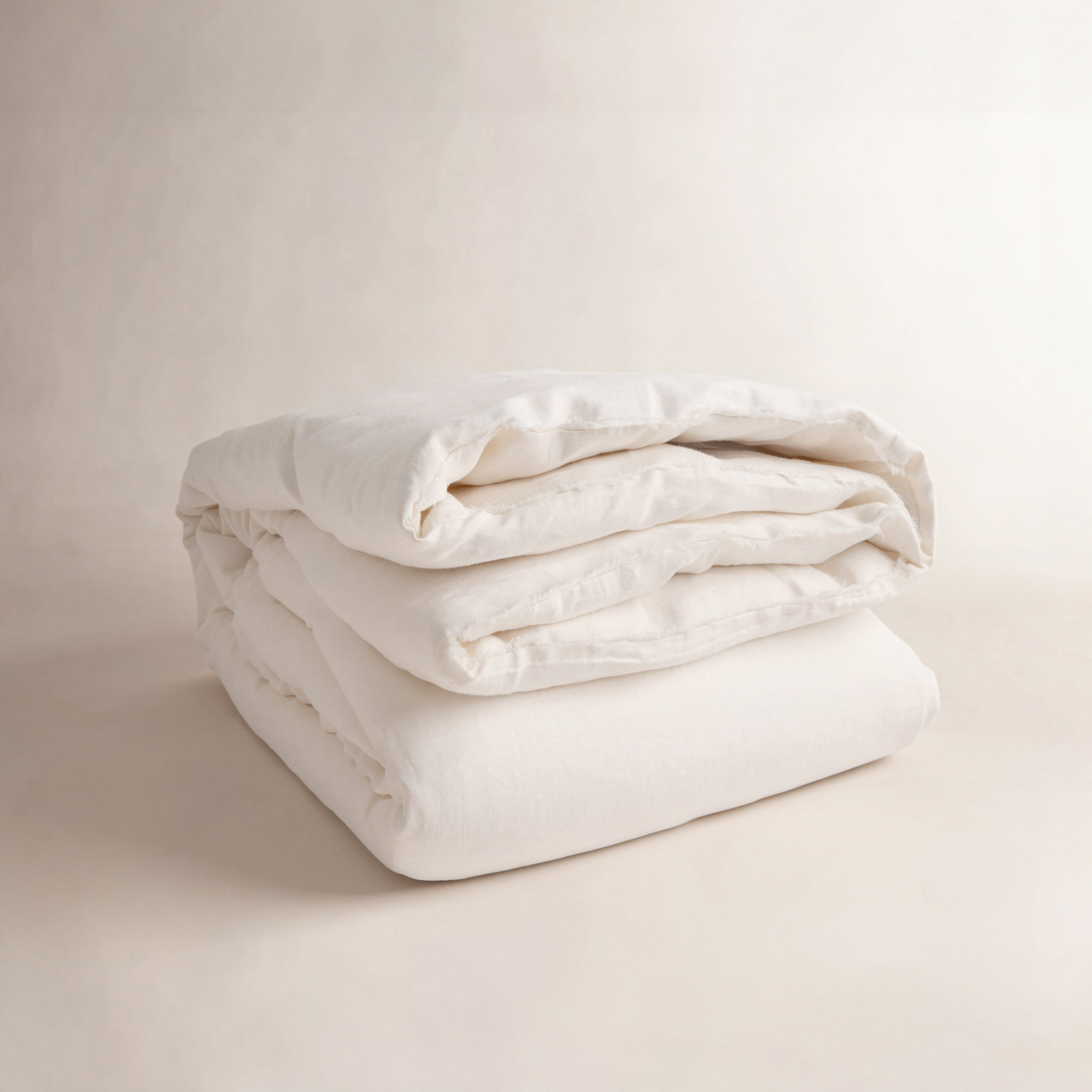Hunter Handwoven Linen Duvet Cover Set, Queen Duvet Cover, Cream