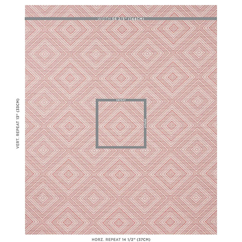 Tortola Indoor/Outdoor Fabric, Coral