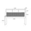 Bureau rectangulaire en bois massif noir, bureau-118342336