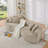 Modern Cloud 4-Seater Sectional Curved Sofa, Minimalist Compression Living Room Couch, No Assembly Needed, Chenille-310502152