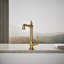 Artifacts Single-Hole Kitchen Sink Faucet with 13-1/2-in Swing Spout, Victorian Spout Design-30974458