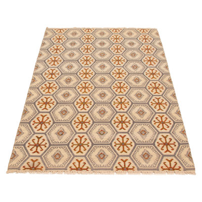 Kilim crème Ankara 4 pi 11 po x 8 pi 0 po