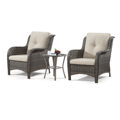 Anahit 3-Piece Outdoor Conversation Seating Group with Cushions by Red Barrel Studio