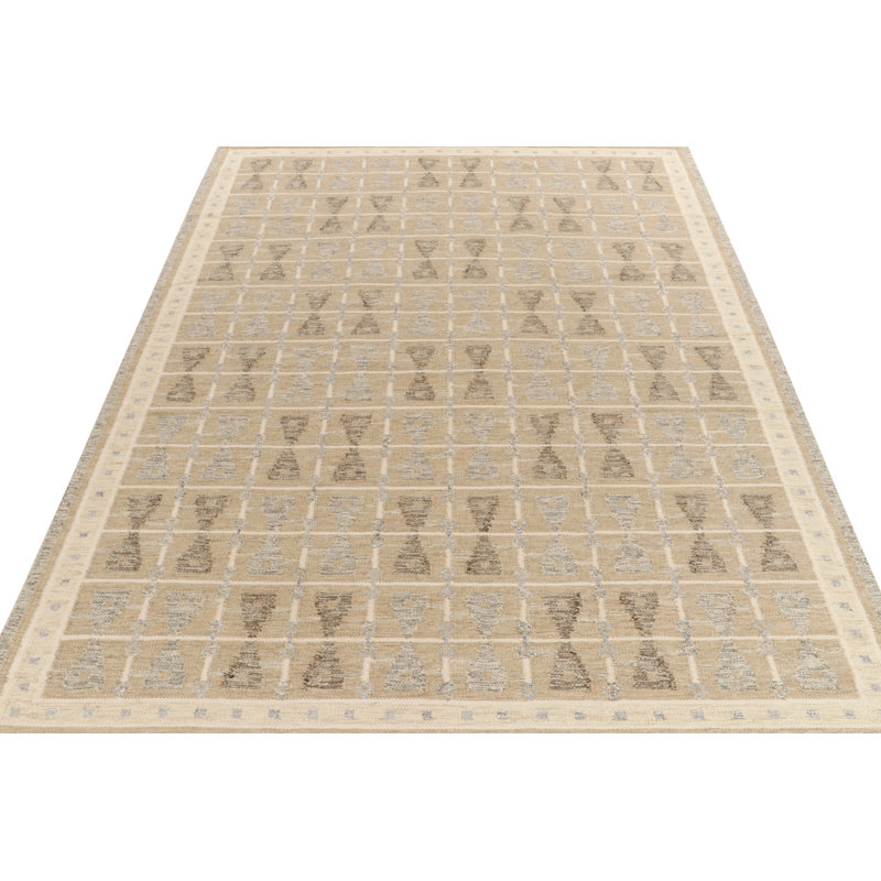 Scandinavian Wool Geometric Area Rug, Rectangle 12' x 16'