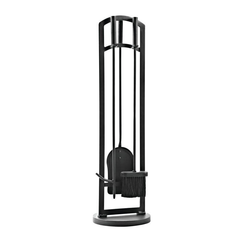 Ensemble d'outils pour foyer ignifuge en acier 4 pièces Maelynn