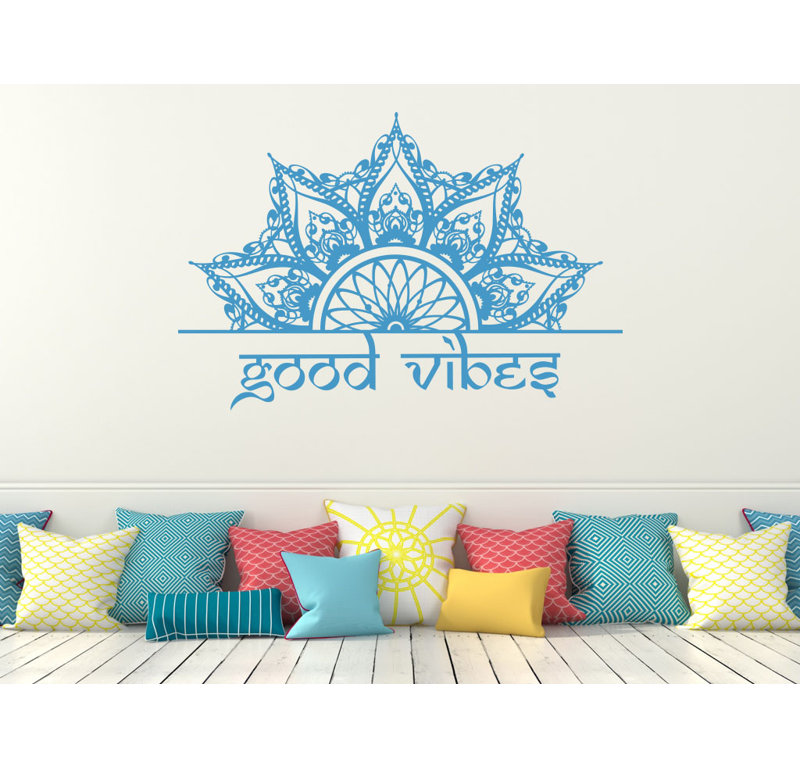 Décalcomanie murale Natazhat, Bleu givré