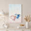 Art mural sur toile rose et bleu-579821294