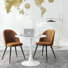 Kasparas 3-Pieces Modern Dining Table Set with Round Table and Upholstered Chairs for Kitchen Dining Room or Reception Spaces