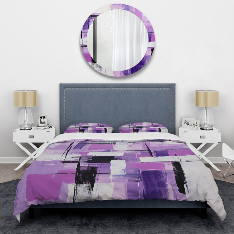 Ensemble de housse de couette Tachisme 3 - Tachisme, Housse de couette pour grand lit et 2 taies décor