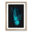 Neon Blue Jellyfish Abstract - Picture Frame Graphic Art Print-56857241-56857242